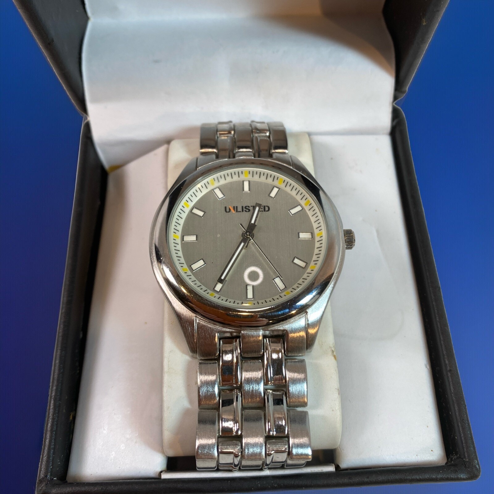 Kenneth Cole Unlisted Watch Men's Multi-Function Silver Tone Quartz Works